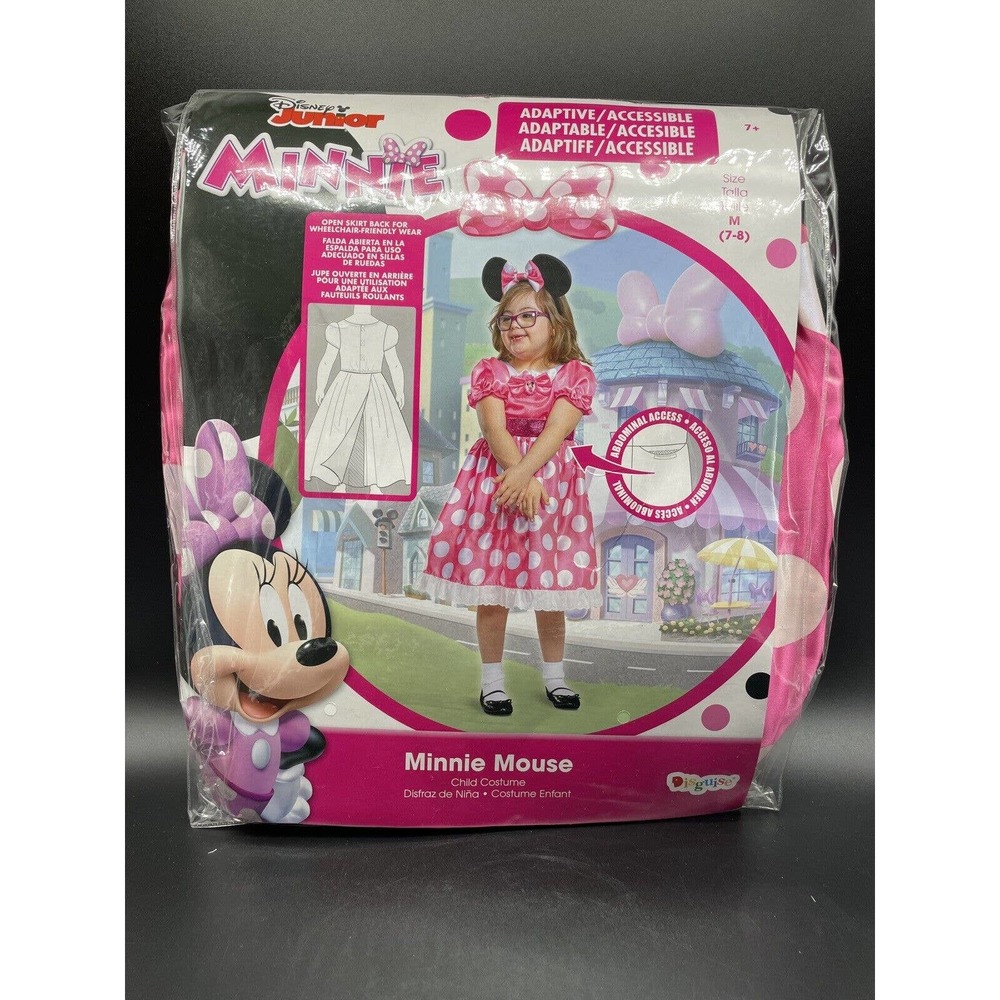 Minnie Mouse Pink Adaptive Disney Junior Fancy Dress Up Halloween Child Costume